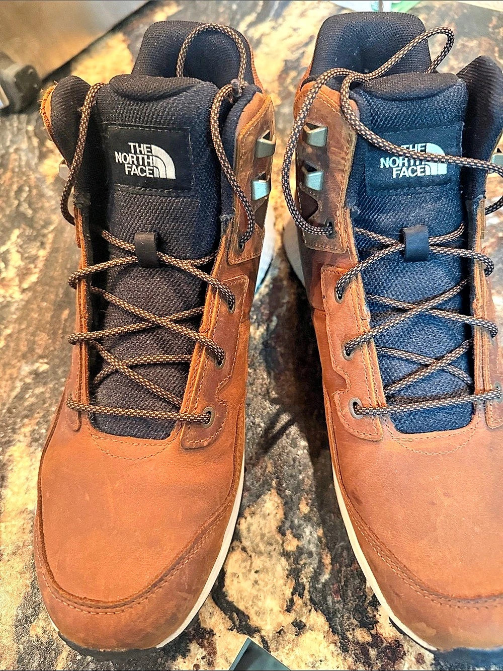 The North Face Men's Vals II Mid Leather Waterproof Brown Boots US